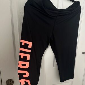 No Boundaries Black Athletic Shorts with Pink 'FIERCE' Side Print